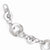 14K White Gold Polished Textured Link Bracelet