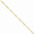 14K Yellow Gold Concave Open Figaro Chain Bracelet