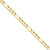 14K Yellow Gold Concave Open Figaro Chain Bracelet