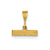 Casted Large Diamond Cut Top Charm in 14k Yellow Gold