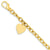 14K Yellow Gold Link with Heart Charm
