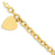 14K Yellow Gold Link with Heart Charm