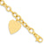 14K Yellow Gold Link with Heart Charm
