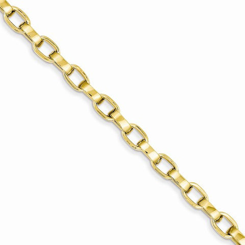14K Yellow Gold Polished Fancy Link Bracelet