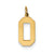 Medium Polished Number 0 Charm in 14k Gold