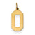 14k Gold Medium Polished Number 0 Charm hide-image
