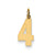 Medium Polished Number 4 Charm in 14k Gold