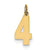 14k Gold Medium Polished Number 4 Charm hide-image