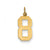 Medium Polished Number 8 Charm in 14k Gold