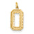 Casted Large Diamond Cut Number 0 Charm in 14k Yellow Gold