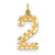 14ky Casted Large Diamond Cut Number 2 Charm hide-image