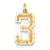 14ky Casted Large Diamond Cut Number 3 Charm hide-image