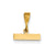 Casted Large Polished Top Charm in 14k Yellow Gold