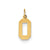 Small Polished Number 0 Charm in 14k Gold