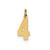 Small Polished Number 4 Charm in 14k Gold