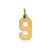 Small Polished Number 9 Charm in 14k Gold