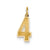 Medium Satin Number 4 Charm in 14k Gold