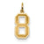 14k Gold Medium Satin Number 8 Charm hide-image