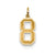 Medium Satin Number 8 Charm in 14k Gold