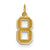 14k Gold Small Satin Number 8 Charm hide-image