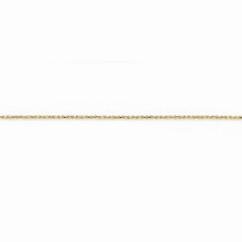 14K Yellow Gold Solid Diamond-Cut Lobster Rope Chain