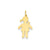 Plain Polished Small Girl Charm in 14k Gold