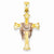 14k Gold Two-tone Draped Cross pendant, Stylish Pendants for Necklace