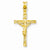 14k Gold INRI Hollow Crucifix Pendant, Appealing Pendants for Necklace