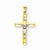14k Gold Two-tone INRI Hollow Crucifix Pendant, Charm