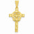 14k Gold Polished Claddagh Cross Pendant, Pendants for Necklace