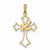 14k Gold Diamond-cut Dove Cross Pendant, Pendants for Necklace