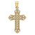 14k Gold Fleur De Lis Cross Charm hide-image