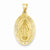 14k Gold Miraculous Medal Oval Pendant, Pendants for Necklace
