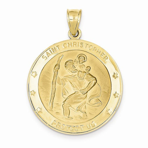 14k Gold Saint Christopher Medal pendant, Appealing Pendants for Necklace