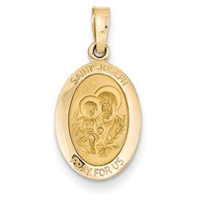 14k Gold Saint Joseph Medal Charm hide-image