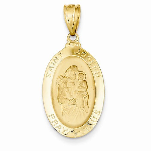 14k Gold Saint Joseph Medal pendant, Beautiful Pendants for Necklace