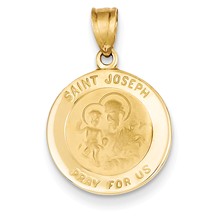 14k Gold Saint Joseph Medal Charm hide-image