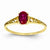 14k Yellow Gold July Birthstone Ring