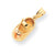 14k Gold Two-tone Baby Shoe Charm hide-image