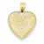 14k Gold Reversible For My Daughter Heart Pendant, Pendants for Necklace