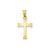 Satin Cross Charm in 14k Gold