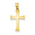 14k Gold Satin Cross Charm hide-image