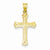 14k Gold Fleur De Lis Cross pendant, Classy Pendants for Necklace