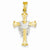 14k Gold Two-tone Draped Cross pendant, Alluring Pendants for Necklace