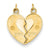 14k Gold I Love You break apart heart Charm hide-image