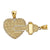 Break-Apart Heart Charm in 14k Gold