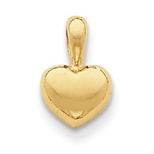 14k Gold Heart Charm hide-image