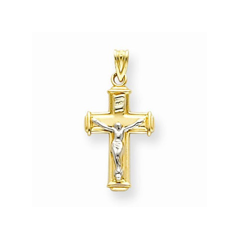 14k Gold Two-tone INRI Crucifix Pendant, Adorable Pendants for Necklace