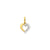Rhodium Heart Charm in 14k Gold