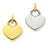 14k Gold Hollow Polished Reversible Heart Charm hide-image